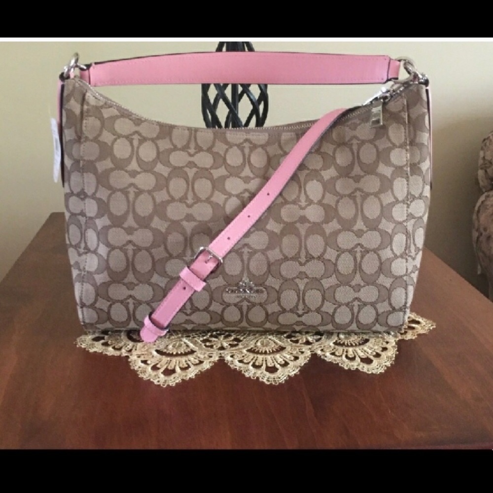 🍁COACH Signature Celestial Convertible Hobo🍁